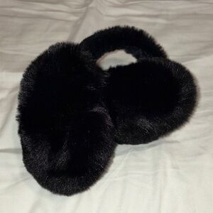 Black Faux Fur Earmuffs